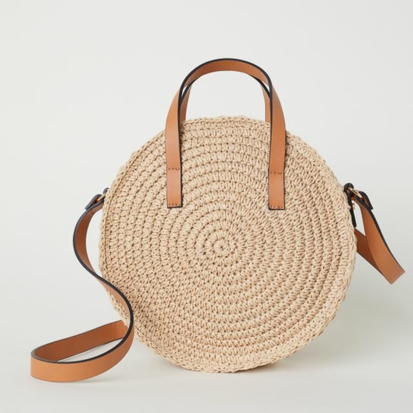 H&M Handbags - Round Straw Bag